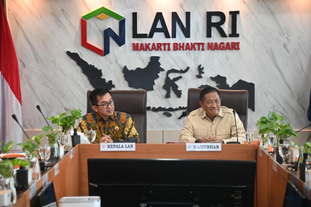 Wamenhan Selaku Sekretaris DPN Gelar Pertemuan dengan Kepala LAN Bahas Penguatan SDM Pertahanan Negara