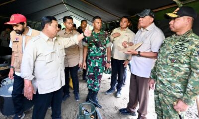 Menhan Dampingi Presiden Tinjau Pemulihan Aceh: Pembangunan Jembatan, Hingga Pastikan Kebutuhan Pengungsi