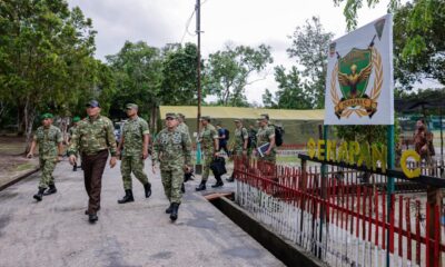 Menhan Sjafrie Tinjau Yonif TP 851/BBC di Siak, Tegaskan Persatuan Prajurit TNI