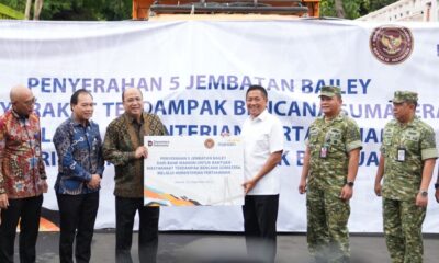 Sinergi Pemerintah dan BUMN, Wamenhan Terima Jembatan Bailey untuk Masyarakat Terdampak Bencana Sumatra