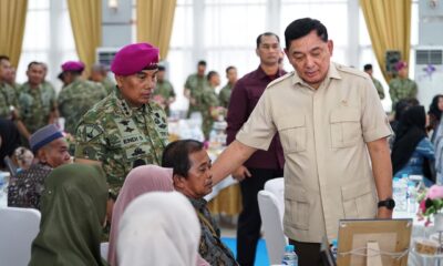 Kunjungi Mako Kormar, Menhan Beri Dukungan Moril Keluarga Prajurit