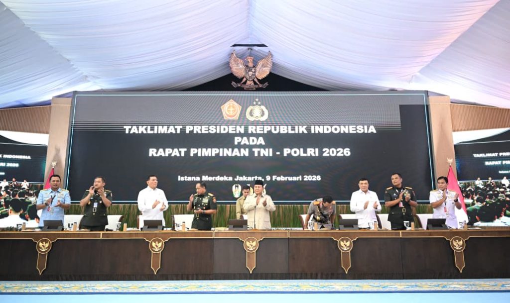 Menhan Hadiri Rapim TNI-Polri 2026, Presiden Apreasiasi Dedikasi TNI-Polri
