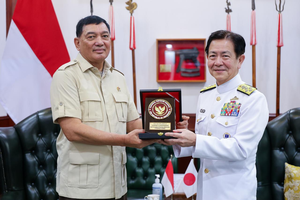 Menhan RI Terima Kunjungan Chief of Staff JMSDF, Perkuat Kerja Sama Pertahanan Indonesia–Jepang