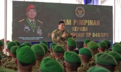 Menhan Tinjau Kesiapsiagaan Prajurit Yonif TP 848/SPC di Lampung Tengah, Tekankan Peran TNI Jaga Keamanan Sosial Masyarakat