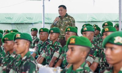 Tinjau Kesiapan Yonif TP 875/SYP, Menhan Tekankan Peran Prajurit untuk Pertahanan dan Kesejahteraan Rakyat
