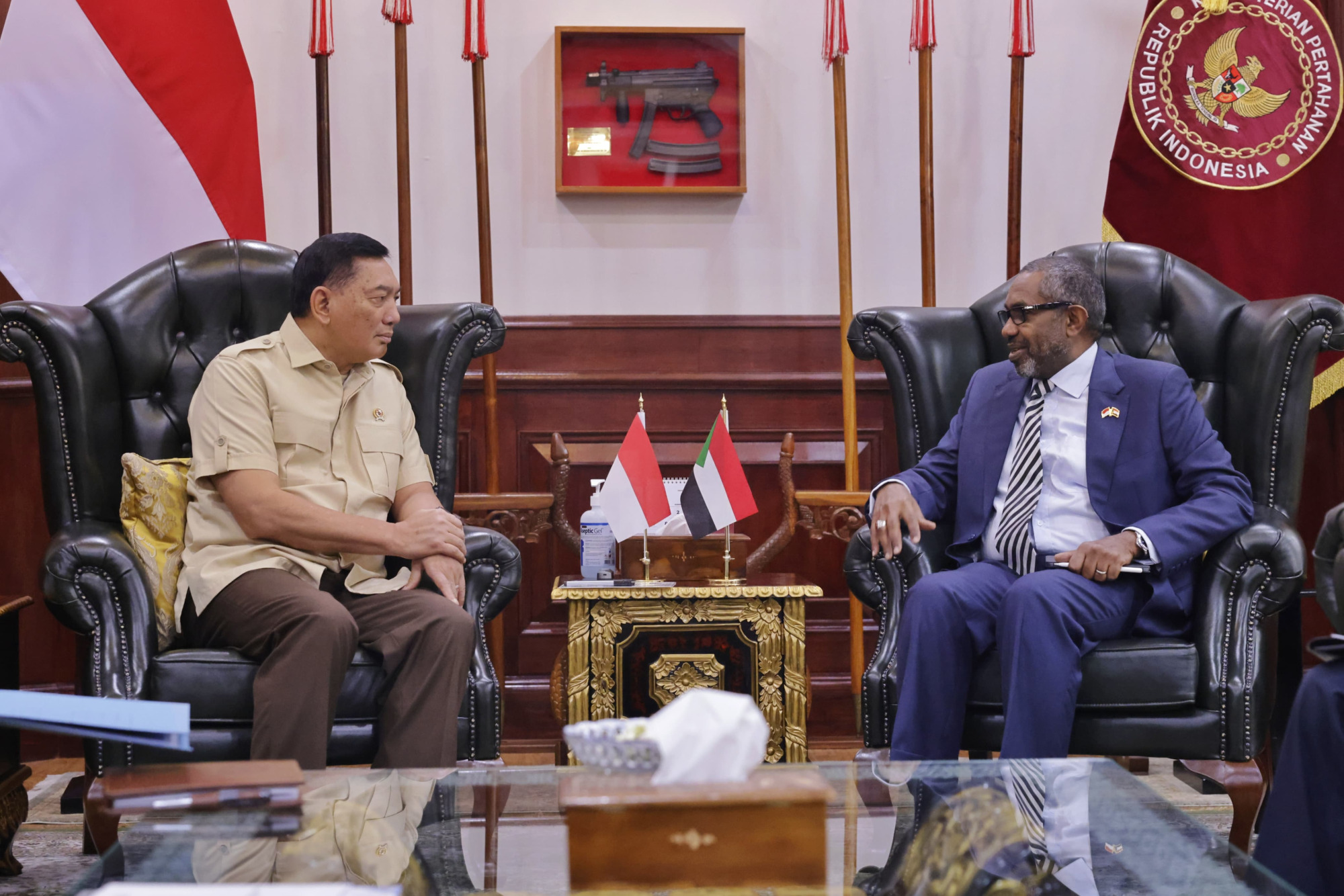 Menhan RI Terima Kunjungan Dubes Sudan, Perkuat Kerja Sama dan Hubungan Bilateral