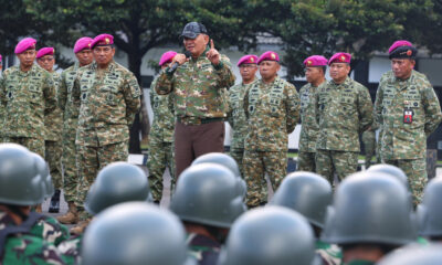 Menhan Tinjau Latsarmil Komcad ASN di Brigif 1 Marinir, Tekankan Penguatan Bela Negara