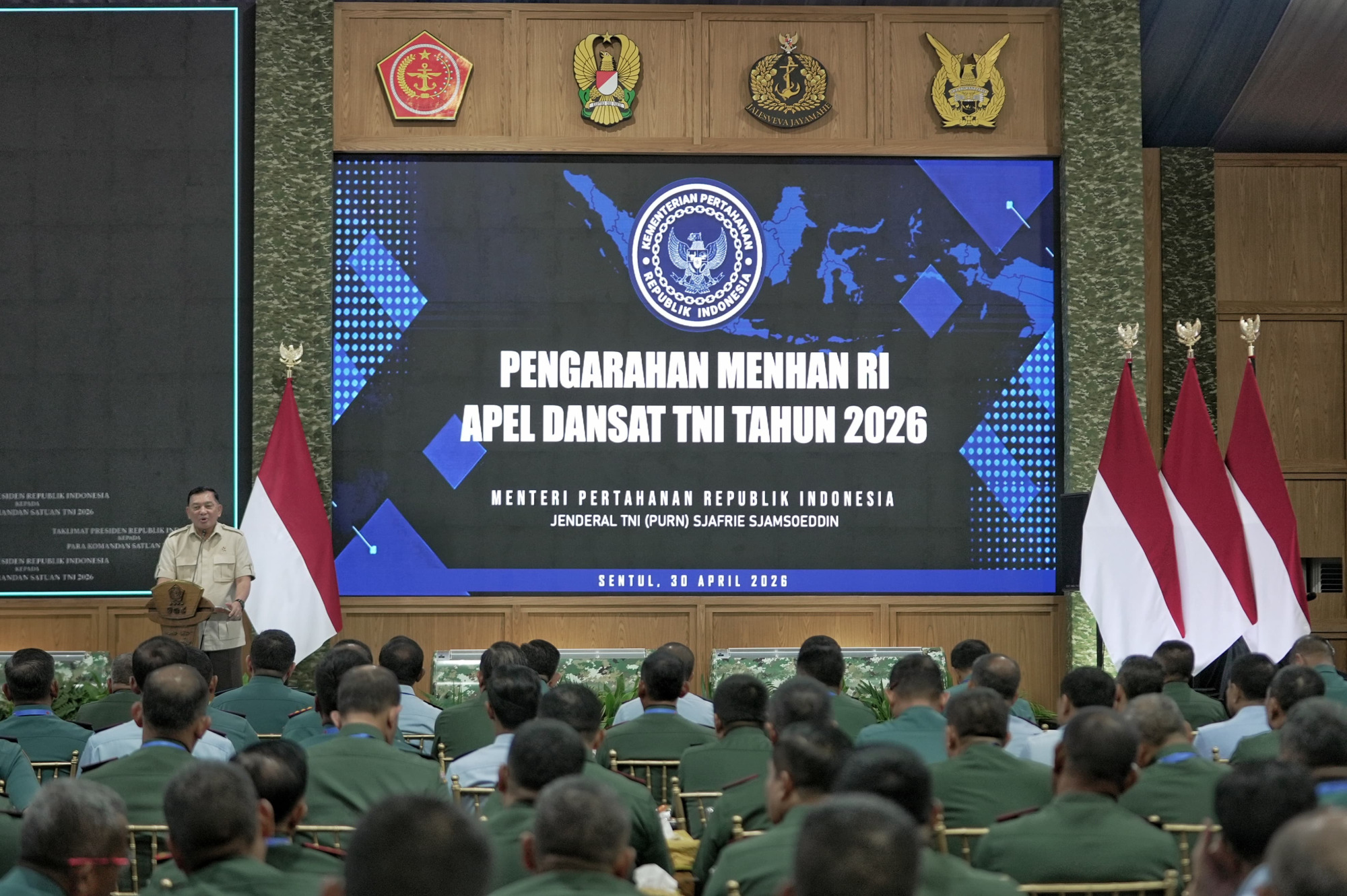 Pengarahan Dansat TNI di Unhan, Menhan Sjafrie Tekankan Soliditas TNI sebagai Kunci Pertahanan Negara