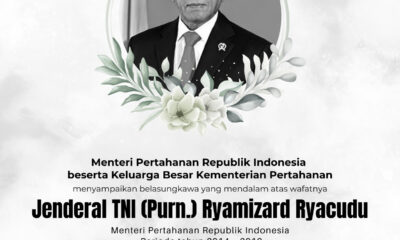 Kementerian Pertahanan Berduka, Jenderal TNI (Purn) Ryamizard Ryacudu Wafat