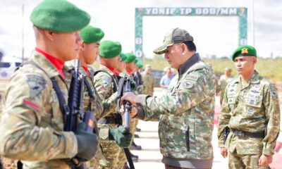 Kunjungi Yon TP 808/Mbaham Matta, Menhan Tekankan Peran TNI Dukung Pembangunan Papua Barat