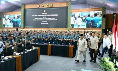 Menhan Hadiri Taklimat Presiden kepada Ribuan Perwira Siswa TNI-Polri di Seskoad