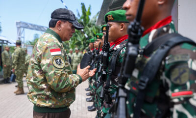 Menhan Kunjungi Yonif TP 916/Bara Sakti, Tekankan Profesionalisme Prajurit dan Kepedulian Terhadap Masyarakat