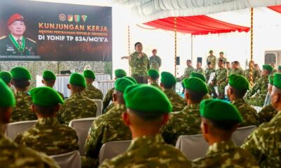 Menhan Kunker ke Yonif TP 824/MO’E’A, Tekankan Peran Prajurit Dalam Membangun Ketahanan Wilayah dan Kesejahteraan Masyarakat