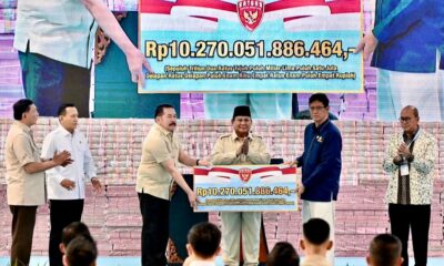 Menhan RI Dampingi Presiden Prabowo dalam Penyerahan Hasil Penyelamatan Aset Negara