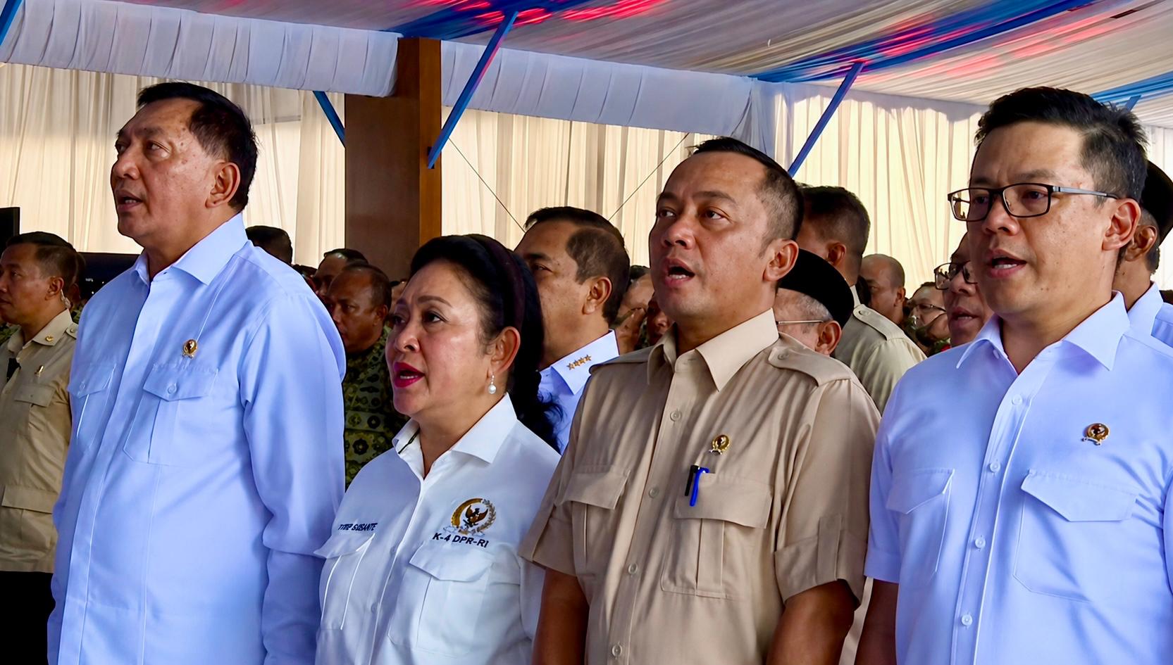Menhan RI Hadiri Peresmian Operasionalisasi 1061 Koperasi Desa/Kelurahan Merah Putih di Nganjuk