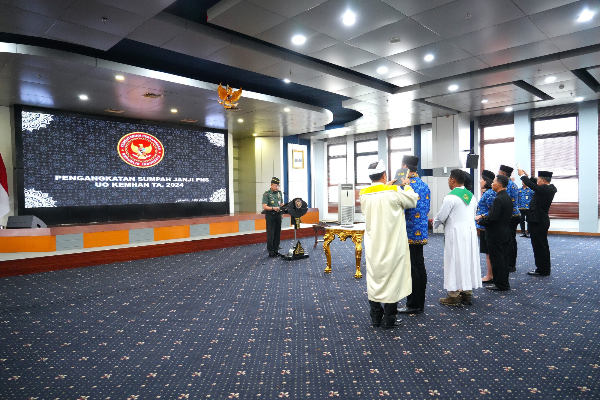 343 PNS UO Kemhan Resmi Diangkat dan Diambil Sumpah/Janji