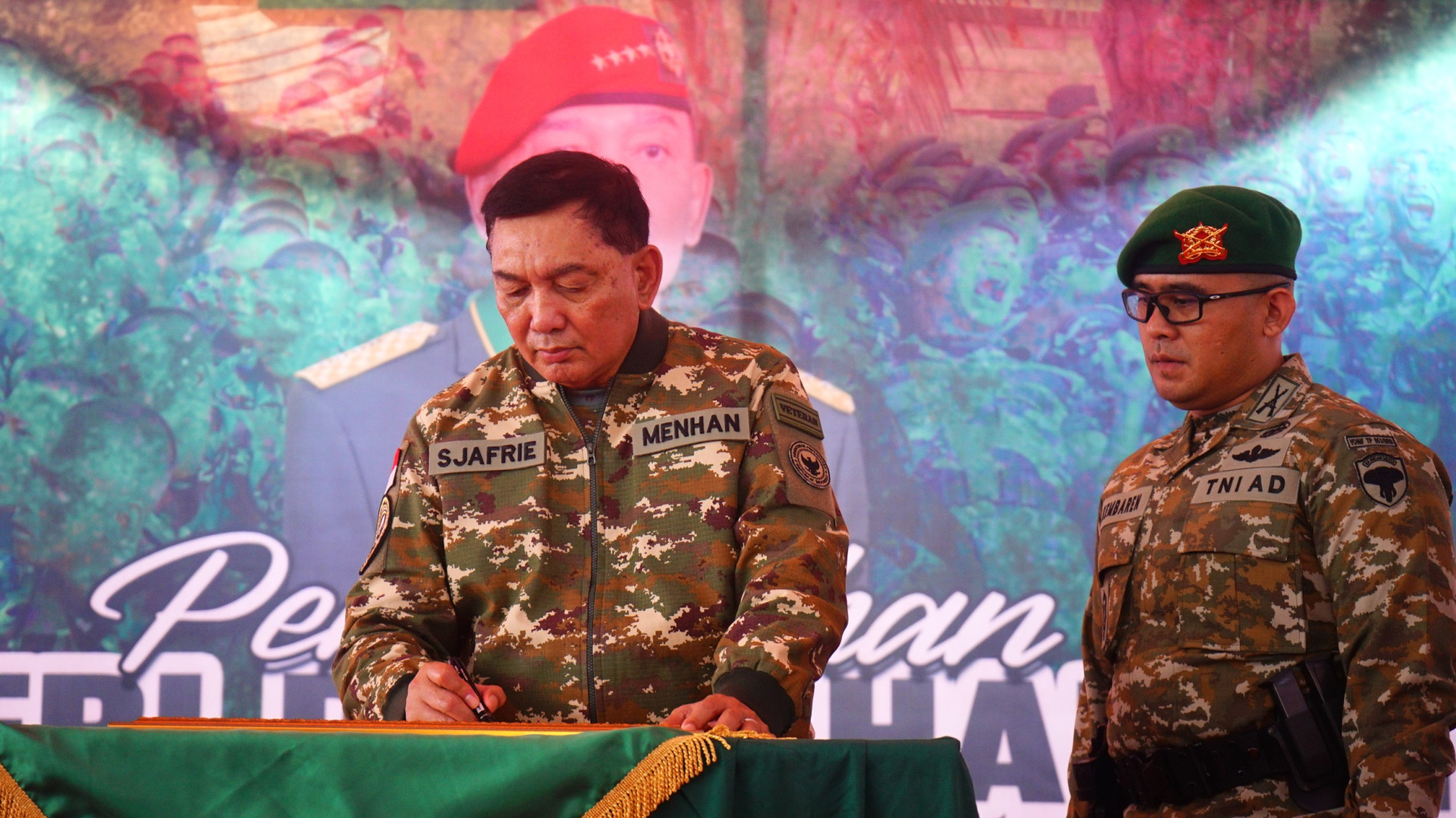 Menhan Kunjungi Yonif TP 853/Buwar Reje Bur Aceh Timur, Pastikan Kesiapan Satuan Teritorial