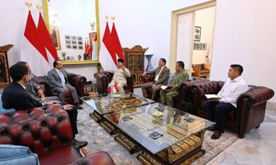 Menhan Sjafrie Dampingi Presiden Prabowo Terima Kunjungan Wakil PM Qatar di Istana Merdeka
