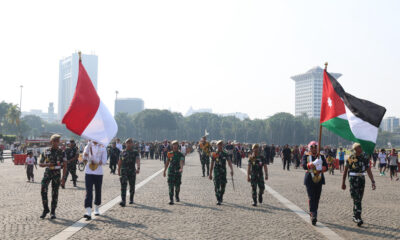 Parade Marching Band Gabungan Unhan RI dan Yordania dalam rangka Peringatan Hari Kemerdekaan Yordania ke-80