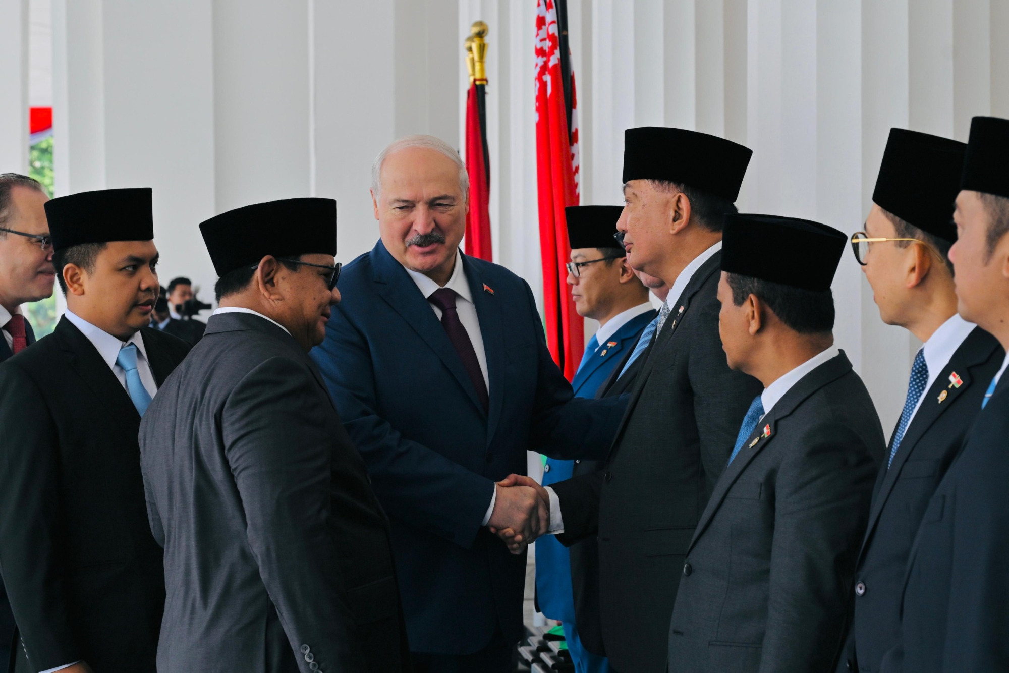 Menhan RI Dampingi Presiden Prabowo Terima Kunjungan Kenegaraan Presiden Belarus