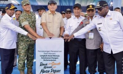 Menhan RI Dukung Penanaman Padi dalam Rangka Program Strategis Nasional di Wanam
