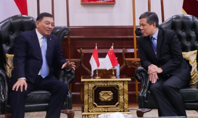 Menhan Sjafrie Terima Kunjungan Menhan Singapura