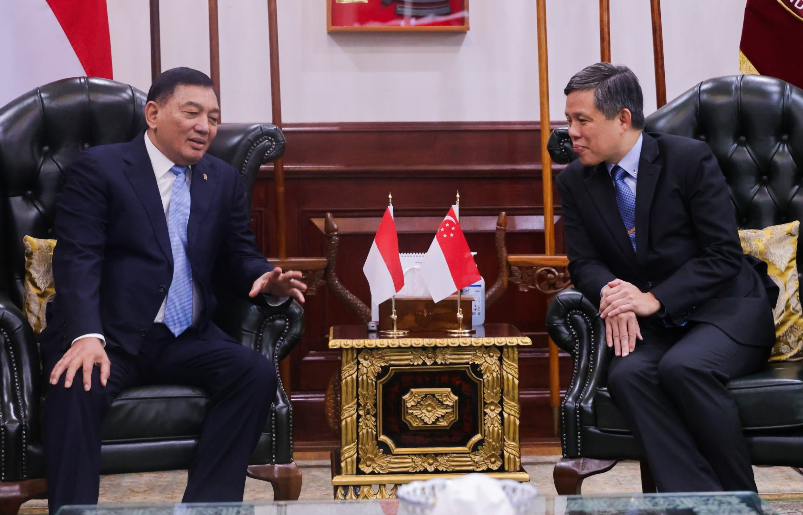 Menhan Sjafrie Terima Kunjungan Menhan Singapura