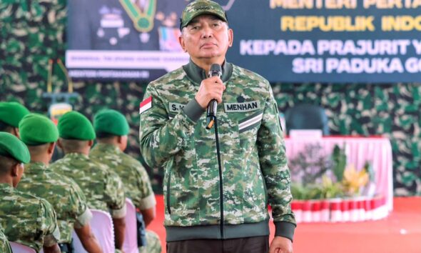 Menhan Kunker ke Yonif TP 902/Sri Paduka Gocah, Beri Pesan kepada Prajurit TNI