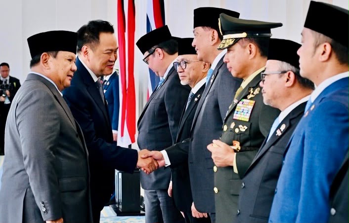 Menhan RI Dampingi Presiden RI Sambut Kunjungan Resmi Perdana Menteri Kerajaan Thailand