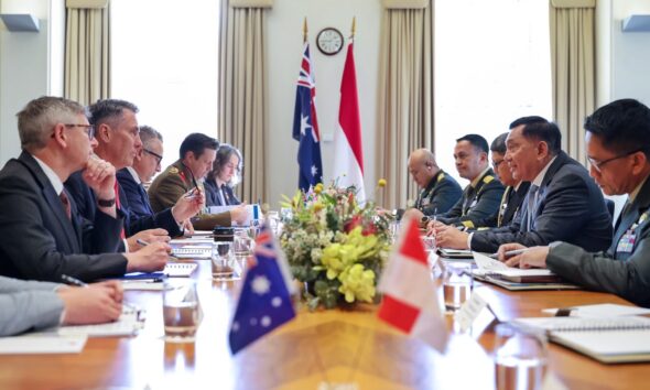Menhan RI dan Menhan Australia Perkuat Implementasi Kerja Sama Pertahanan melalui DMM di Melbourne