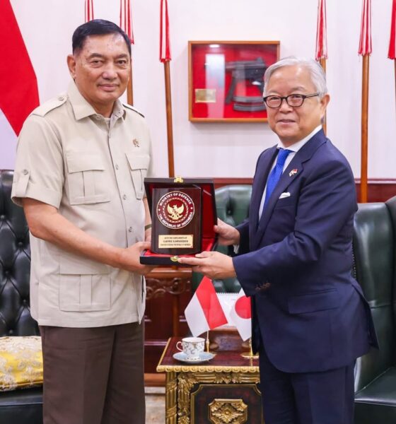 Menhan RI Terima Kunjungan Kehormatan Dubes Jepang, Bahas Penguatan Kemitraan Pertahanan