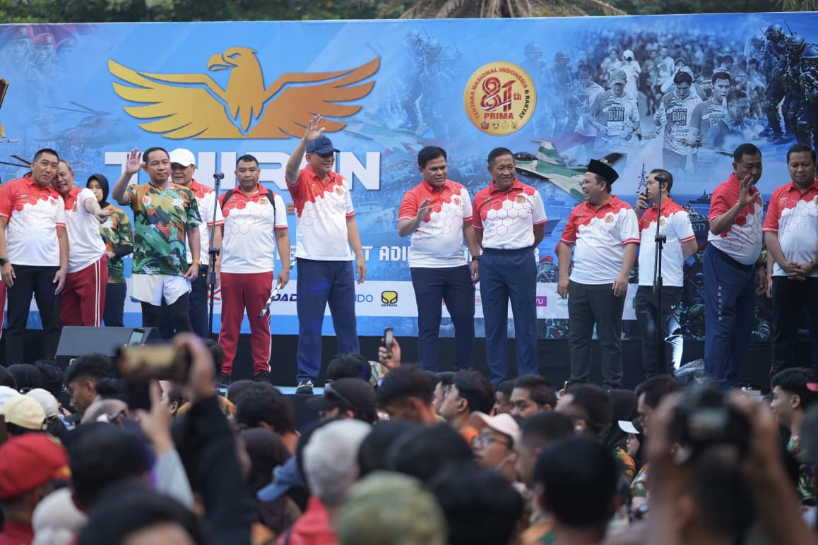 Menhan Sjafrie Hadiri TNI Run 2026 di Monas