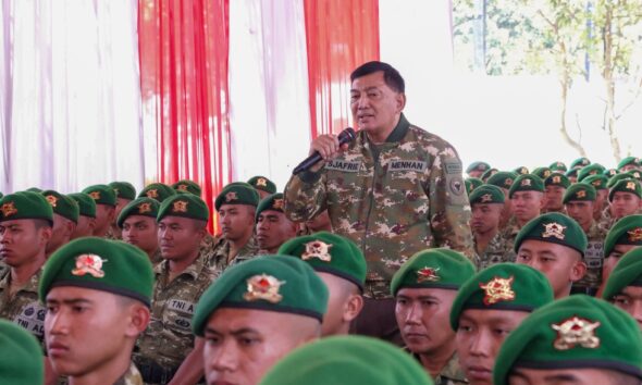 Tinjau Kesatrian Yonif TP 333/Macan Cisanti, Pesan Menhan: Jangan Sekali-kali Menyakiti Hati Rakyat