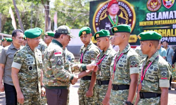 Kunker ke Jembrana Bali, Menhan Sjafrie Tinjau Yonif TP 928/Brata Sena Yudha