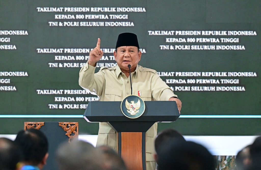Menhan Hadiri Taklimat Presiden kepada 800 Perwira Tinggi TNI-Polri di Istana Kepresidenan