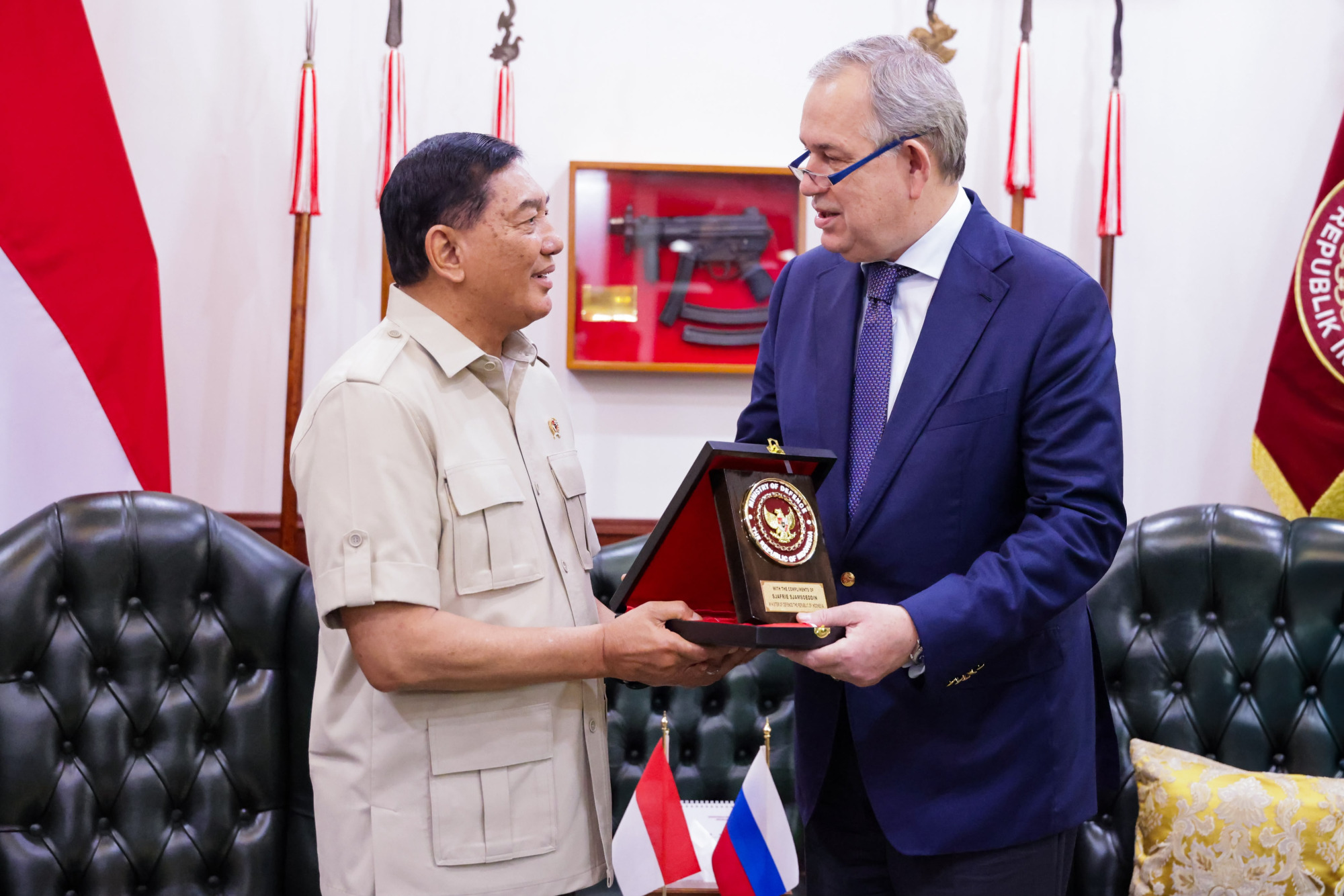 Menhan RI Terima Kunjungan Wakil Direktur FSMTC Federasi Rusia